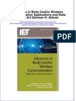 Textbook Advances in Body Centric Wireless Communication Applications and State of The Art Qammer H Abbasi Ebook All Chapter PDF
