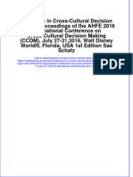 Download textbook Advances In Cross Cultural Decision Making Proceedings Of The Ahfe 2016 International Conference On Cross Cultural Decision Making Ccdm July 27 312016 Walt Disney World Florida Usa 1St E ebook all chapter pdf 