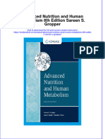 Full Chapter Advanced Nutrition and Human Metabolism 8Th Edition Sareen S Gropper PDF