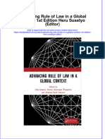 Download pdf Advancing Rule Of Law In A Global Context 1St Edition Heru Susetyo Editor ebook full chapter 