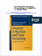 Download textbook Advances In Big Data And Cloud Computing Proceedings Of Icbdcc18 J Dinesh Peter ebook all chapter pdf 