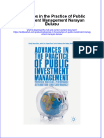 Download textbook Advances In The Practice Of Public Investment Management Narayan Bulusu ebook all chapter pdf 