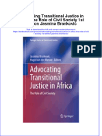 Textbook Advocating Transitional Justice in Africa The Role of Civil Society 1St Edition Jasmina Brankovic Ebook All Chapter PDF