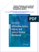 Textbook Affirmative Action Policies and Judicial Review Worldwide 1St Edition George Gerapetritis Auth Ebook All Chapter PDF