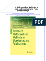 PDF Advanced Mathematical Methods in Biosciences and Applications Faina Berezovskaya Ebook Full Chapter