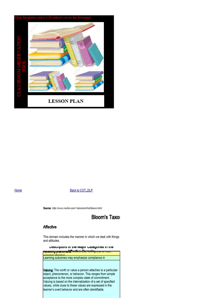 Affective Domain in Lesson Planning | PDF | Motivation | Motivational