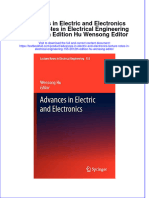 Full Chapter Advances in Electric and Electronics Lecture Notes in Electrical Engineering 155 2012Th Edition Hu Wensong Editor PDF