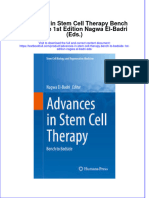 Download full chapter Advances In Stem Cell Therapy Bench To Bedside 1St Edition Nagwa El Badri Eds pdf docx