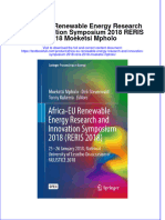 Download textbook Africa Eu Renewable Energy Research And Innovation Symposium 2018 Reris 2018 Moeketsi Mpholo ebook all chapter pdf 