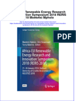 Textbook Africa Eu Renewable Energy Research and Innovation Symposium 2018 Reris 2018 Moeketsi Mpholo Ebook All Chapter PDF