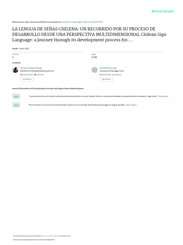 Lengua Señas Chilena | PDF | Lenguaje de señas | Chile