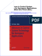 PDF Advances in Control System Technology For Aerospace Applications 1St Edition Eric Feron Eds Ebook Full Chapter