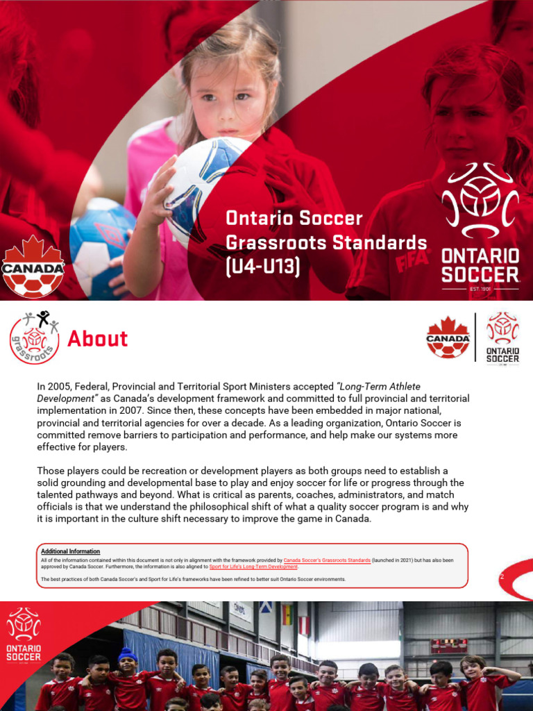 Ontario Soccer Grassroots Standards U4-U13 | PDF | Association Football ...