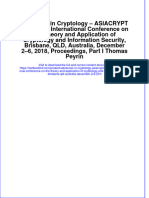 Download textbook Advances In Cryptology Asiacrypt 2018 24Th International Conference On The Theory And Application Of Cryptology And Information Security Brisbane Qld Australia December 2 6 201 ebook all chapter pdf 