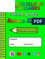 ? 6° S32 S33 CUADERNILLO DE ACTIVIDADES ? Esmeralda Te Enseña ?