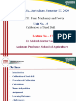 17.calibration of Seed Drill