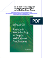 Textbook Advances in New Technology For Targeted Modification of Plant Genomes 1St Edition Feng Zhang Ebook All Chapter PDF