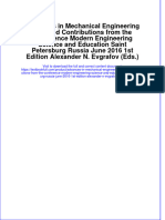 Download textbook Advances In Mechanical Engineering Selected Contributions From The Conference Modern Engineering Science And Education Saint Petersburg Russia June 2016 1St Edition Alexander N Evgrafov Eds ebook all chapter pdf 