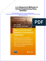 Download textbook Advances In Numerical Methods In Geotechnical Engineering Hany Shehata ebook all chapter pdf 