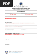 DepEd Activity Proposal Template | PDF
