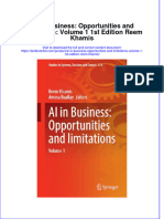 Full Chapter Ai in Business Opportunities and Limitations Volume 1 1St Edition Reem Khamis PDF