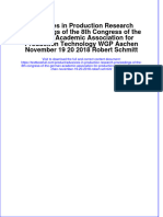 Download textbook Advances In Production Research Proceedings Of The 8Th Congress Of The German Academic Association For Production Technology Wgp Aachen November 19 20 2018 Robert Schmitt ebook all chapter pdf 