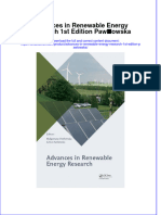 Download textbook Advances In Renewable Energy Research 1St Edition Pawlowska ebook all chapter pdf 