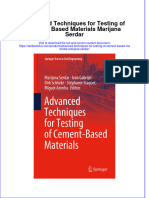 Download pdf Advanced Techniques For Testing Of Cement Based Materials Marijana Serdar ebook full chapter 