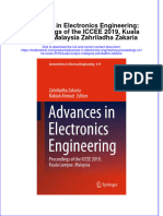 PDF Advances in Electronics Engineering Proceedings of The Iccee 2019 Kuala Lumpur Malaysia Zahriladha Zakaria Ebook Full Chapter