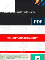 VALIDITY AND RELIABILITY