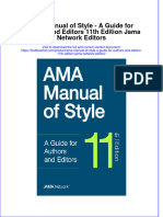 Download pdf Ama Manual Of Style A Guide For Authors And Editors 11Th Edition Jama Network Editors ebook full chapter 