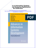 Download pdf Advances In Information Systems Development Designing Digitalization Bo Andersson ebook full chapter 