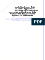 Download pdf Advances In Non Integer Order Calculus And Its Applications Proceedings Of The 10Th International Conference On Non Integer Order Calculus And Its Applications Agnieszka B Malinowska ebook full chapter 