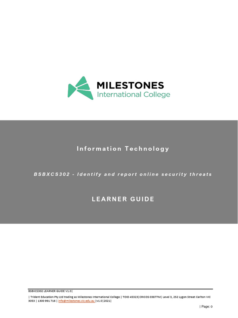 Learner Guide Pdf Security Computer Security