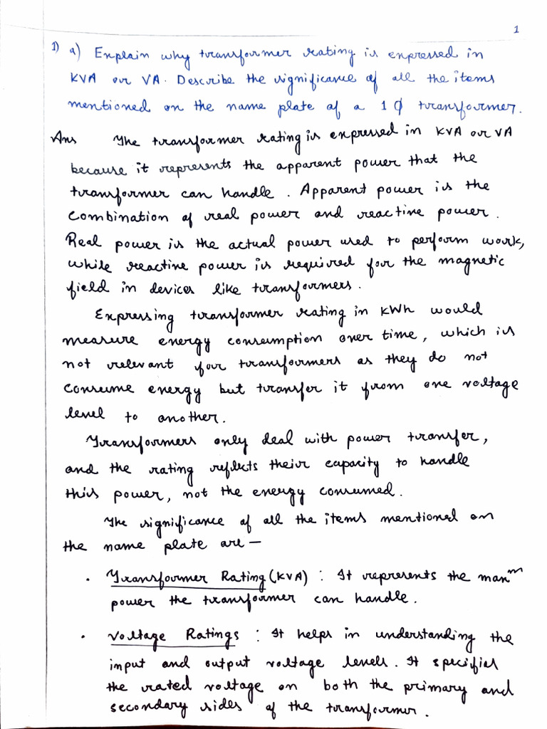 Transformer Rating Analysis | PDF | Science & Mathematics