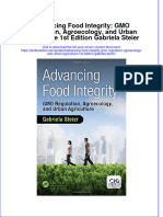 Download textbook Advancing Food Integrity Gmo Regulation Agroecology And Urban Agriculture 1St Edition Gabriela Steier ebook all chapter pdf 