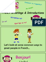 French Greetings and Introductions Presentation.