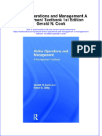 Textbook Airline Operations and Management A Management Textbook 1St Edition Gerald N Cook Ebook All Chapter PDF