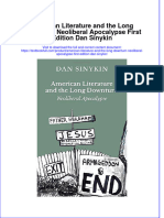 Download pdf American Literature And The Long Downturn Neoliberal Apocalypse First Edition Dan Sinykin ebook full chapter 