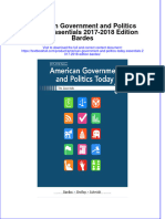 PDF American Government and Politics Today Essentials 2017 2018 Edition Bardes Ebook Full Chapter
