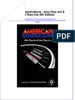 Download pdf American Generations Who They Are How They Live 9Th Edition ebook full chapter 