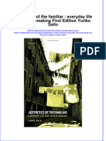 Textbook Aesthetics of The Familiar Everyday Life and World Making First Edition Yuriko Saito Ebook All Chapter PDF
