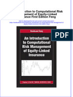 Textbook An Introduction To Computational Risk Management of Equity Linked Insurance First Edition Feng Ebook All Chapter PDF