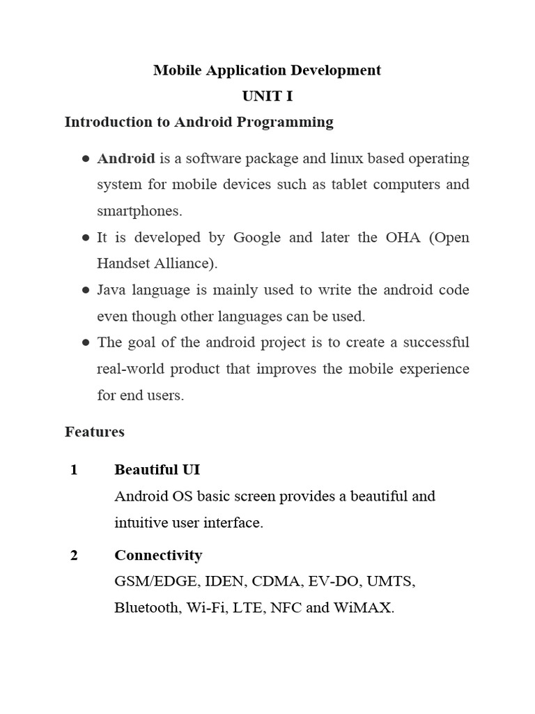 Introduction To Android Programming | PDF | Android (Operating System ...