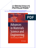 Download full chapter Advances In Materials Science And Engineering Select Proceedings Of Icfmmp 2019 Chander Prakash pdf docx