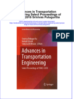 PDF Advances in Transportation Engineering Select Proceedings of Trace 2018 Srinivas Pulugurtha Ebook Full Chapter