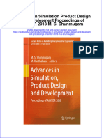 Download pdf Advances In Simulation Product Design And Development Proceedings Of Aimtdr 2018 M S Shunmugam ebook full chapter 