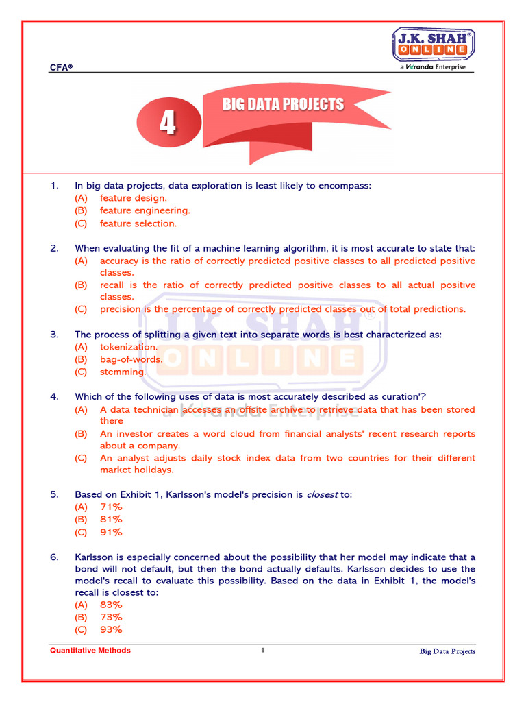 Big Data Project Evaluation Techniques | PDF | Big Data | Data