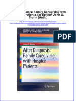 PDF After Diagnosis Family Caregiving With Hospice Patients 1St Edition John G Bruhn Auth Ebook Full Chapter
