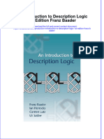 PDF An Introduction To Description Logic 1St Edition Franz Baader Ebook Full Chapter